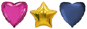 Шары сердца и звезды