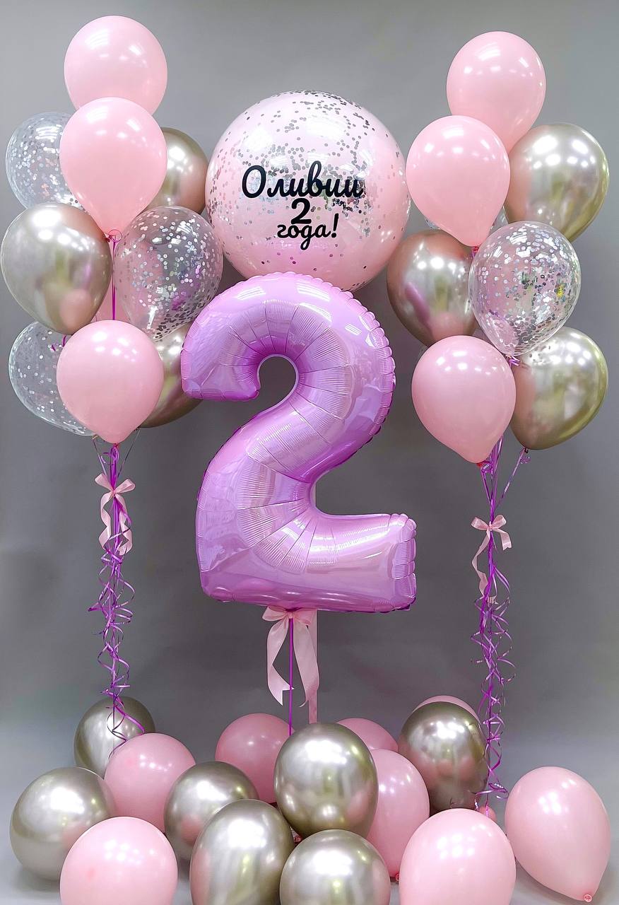 Набор воздушных шаров с цифрами 413