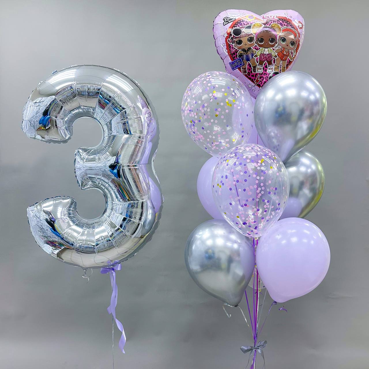 Набор воздушных шаров с цифрами 415