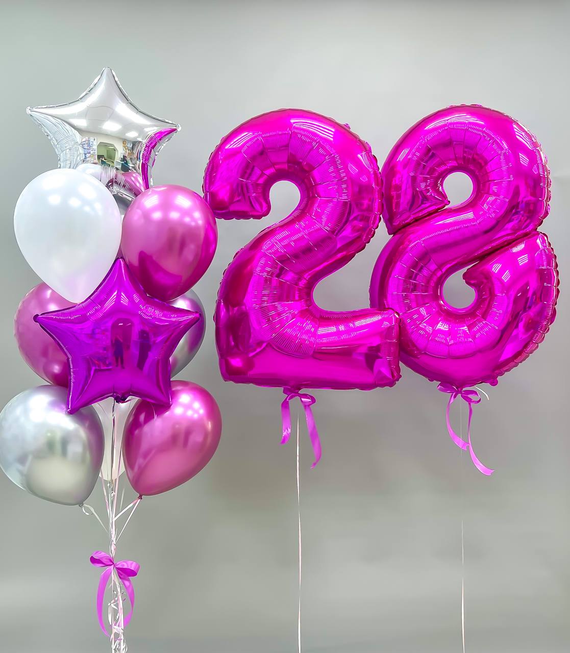 Набор воздушных шаров с цифрами 424